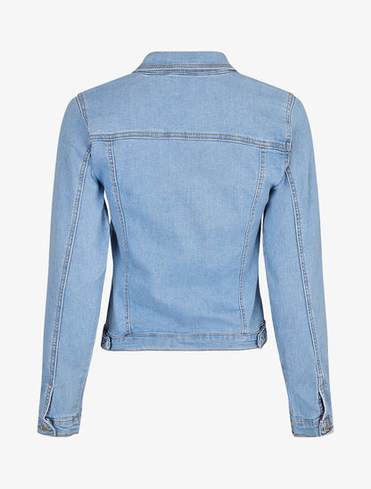 Veste en jean coupe droite - Bleu clair - 2