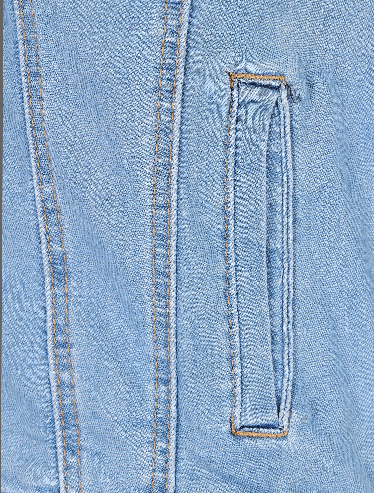 Veste en jean coupe droite - Bleu clair - 3