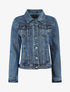 Veste en jean grande taille coupe droite - Bleu - 1