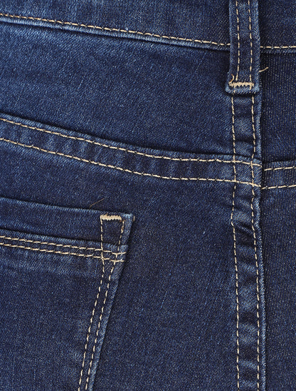 Jean slim taille haute - Bleu - 3