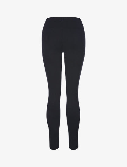 Pantalon 7/8 bande dentelle - noir - 2
