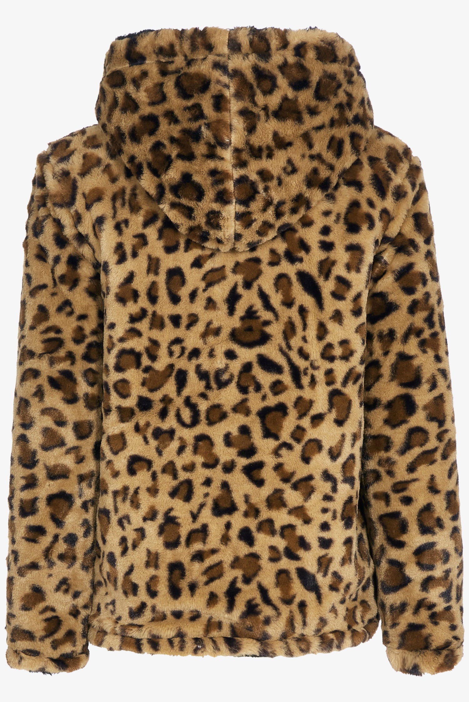 Manteau court réversible en fourrure synthétique - Noir - 4