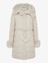 Doudoune à pompons et bords amovibles - Beige - 5