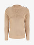 Pull uni à boutons stylisés - Beige - 1