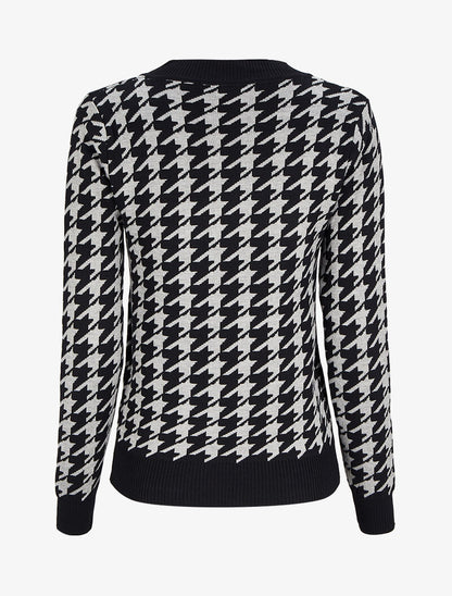 Pull col V à imprimé - Gris/noir - 2