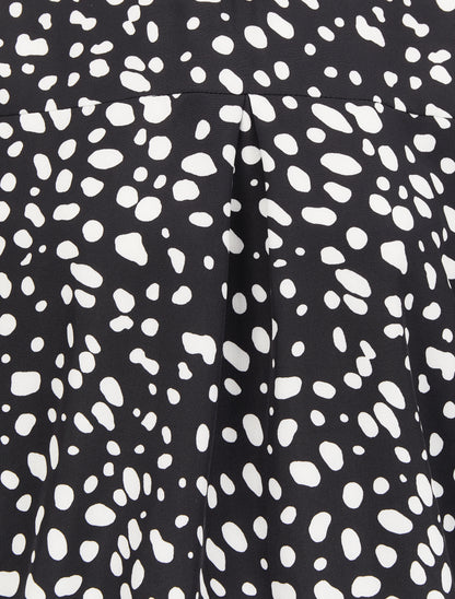 Top boule à imprimé dalmatien - Noir - 3