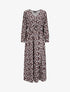 Robe longue imprimé pois stylisés - Noir - 1