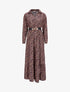 Robe longue bohème à imprimé fleuri - Prune - 1