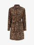 Robe chemise imprimé zèbre - Camel/noir - 1