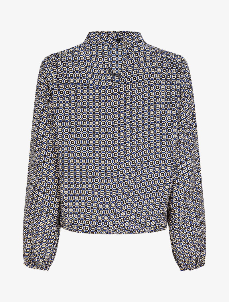 Blouse à motifs graphiques - Bleu - 2