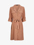 Robe chemise mi-longue à poches à rabats - Vieux rose - 4