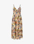 Robe longue imprimé foulard - Beige/kaki - 4