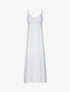 Robe longue empire unie à buste en crochet - Blanc - 4