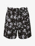 Short fluide motifs marguerites - Noir - 1