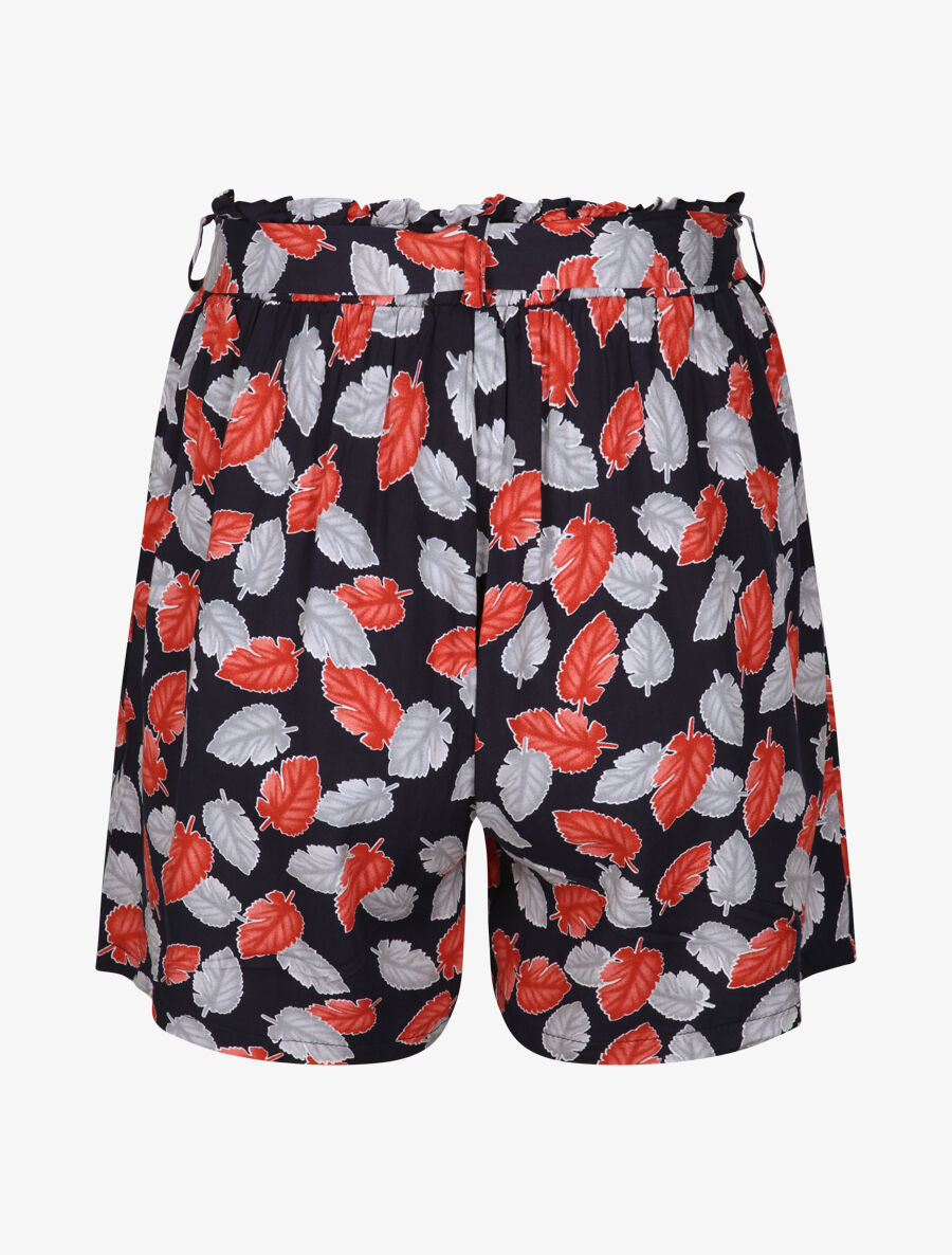 Short fluide imprimé feuilles d&