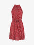 Robe cintrée à imprimé moucheté - Rouge - 1