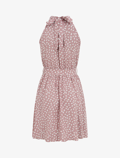Robe cintrée à imprimé moucheté - Rose clair - 2