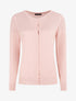 Gilet uni à manches longues - Rose poudré - 5