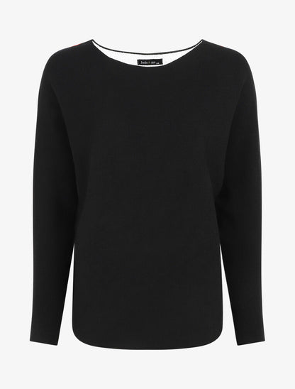 Pull à dos en dentelle - Noir - 6