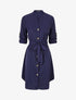 Robe chemise à manches longues et boutons - Marine - 5