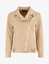 Perfecto droit en suédine - Beige - 4