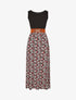 Robe bicolore à imprimé petites fleurs - Noir - 4