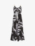 Robe à bretelles style cordes imprimé grandes feuilles - Noir - 1