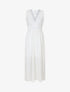 Robe longue unie texturée - Blanc - 5