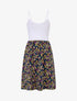 Robe à bretelles imprimé petites fleurs - Noir - 5