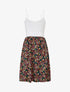 Robe à bretelles imprimé petites fleurs - Marine - 1