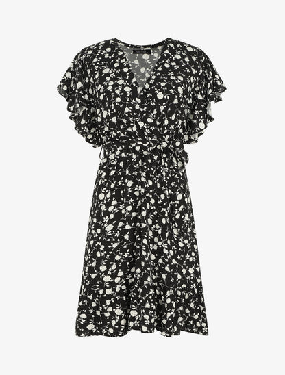 Robe mi-longue coupe patineuse - Noir - 5