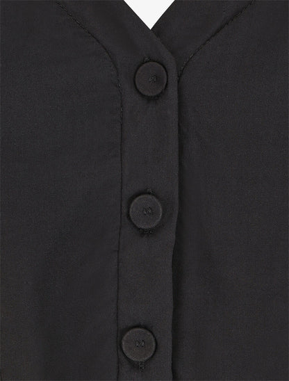 Combishort manches courtes à dentelle - Noir - 3