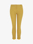 Pantalon droit taille haute imprimé petits points - Moutarde - 1