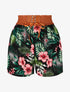 Short à taille haute style corset imprimé floral - Noir - 5