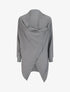 Gilet mi-long uni à bords côtelés - Gris - 1
