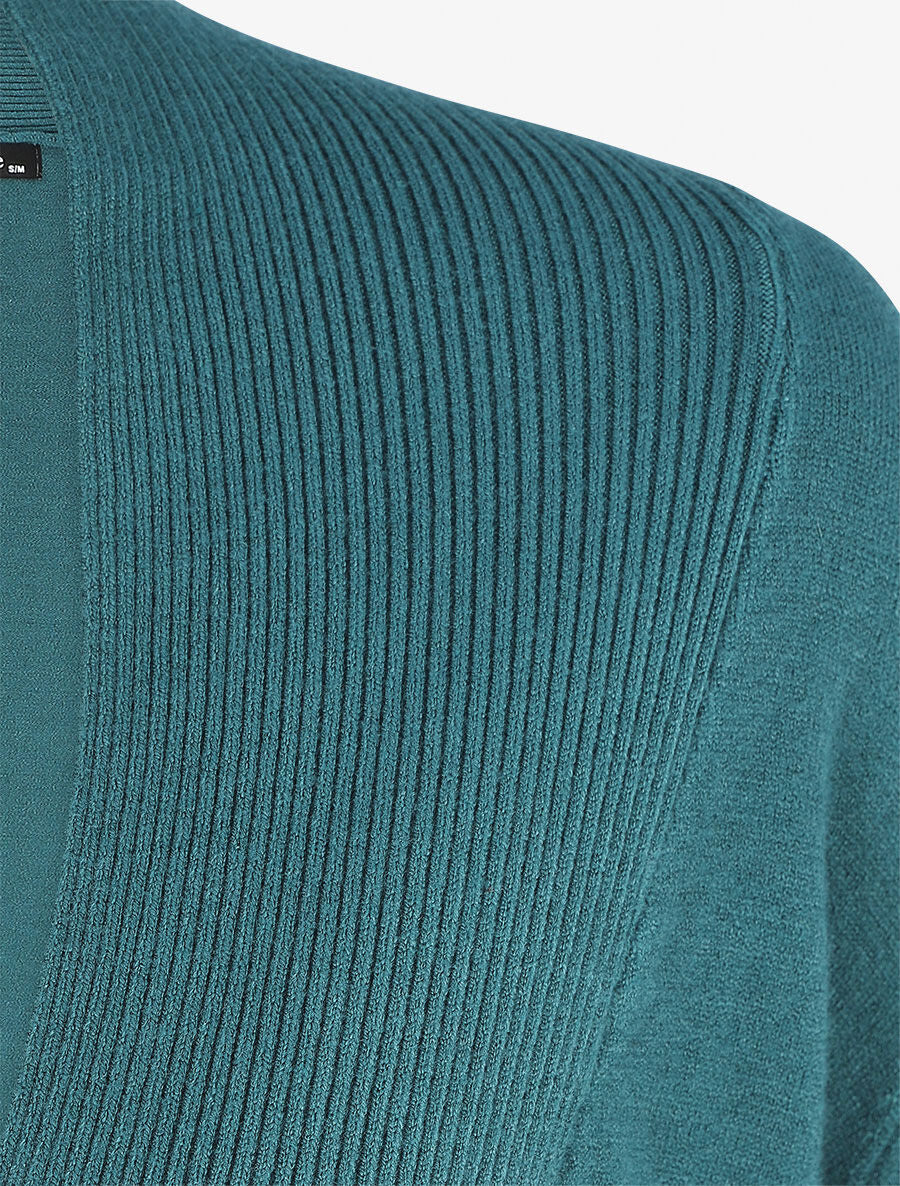 Gilet uni coupe droite - Bleu canard - 3