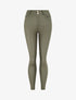 Pantalon taille haute en simili - Kaki - 4