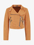 Veste en suédine à mutiples zip - Camel - 1