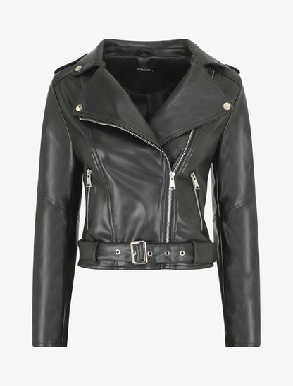 Perfecto droit en simili - Noir - 7