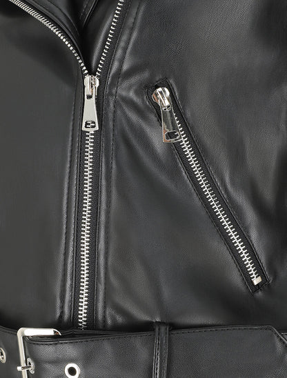 Perfecto droit en simili - Noir - 3