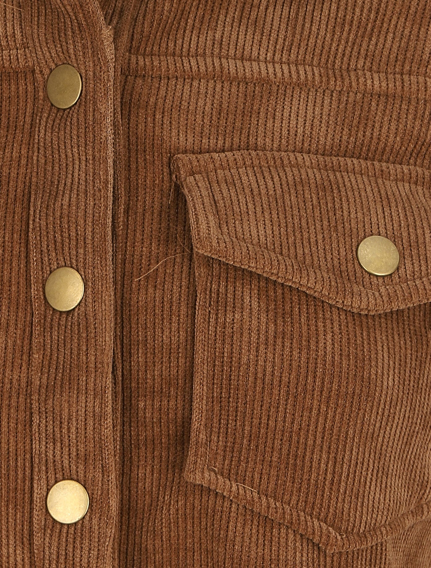 Surchemise en velours cotelé - Marron - 3