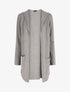 Gilet mi-long à capuche - Gris - 1