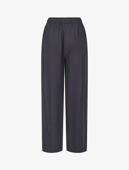 Pantalon ample à taille élastiquée - Marine - 2
