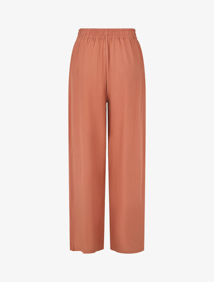 Pantalon ample à taille élastiquée - Corail - 2