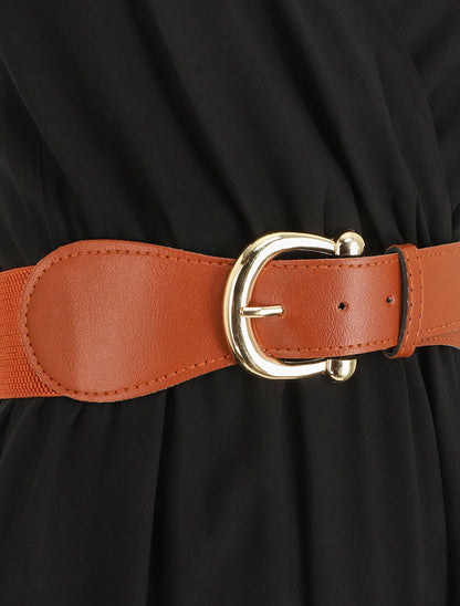 Robe longue unie à bretelles fantaisies - Noir - 3