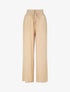 Pantalon fluide uni à poches - Beige - 4