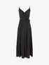 Robe longue unie élastiquée - Noir - 5