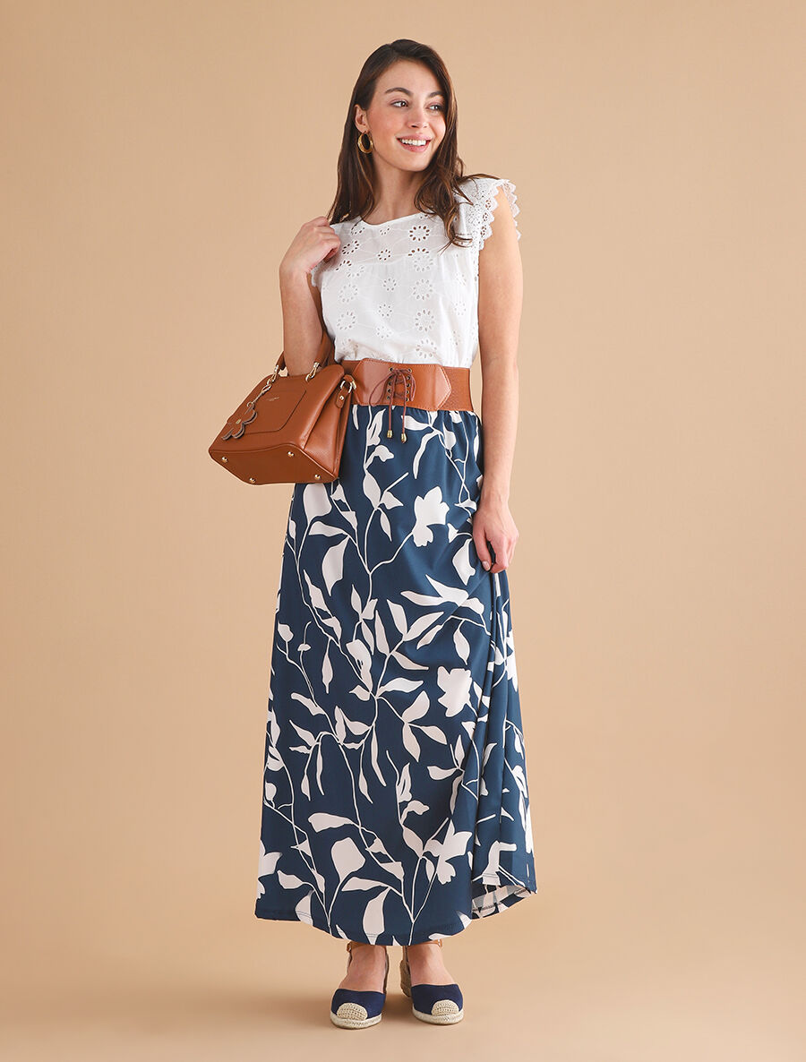 Top droit sans manches en broderie anglaise - Blanc - 4