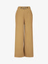 Pantalon ample taille haute à boucle - Camel - 4