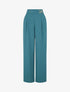 Pantalon ample à détail doré - Bleu canard - 4